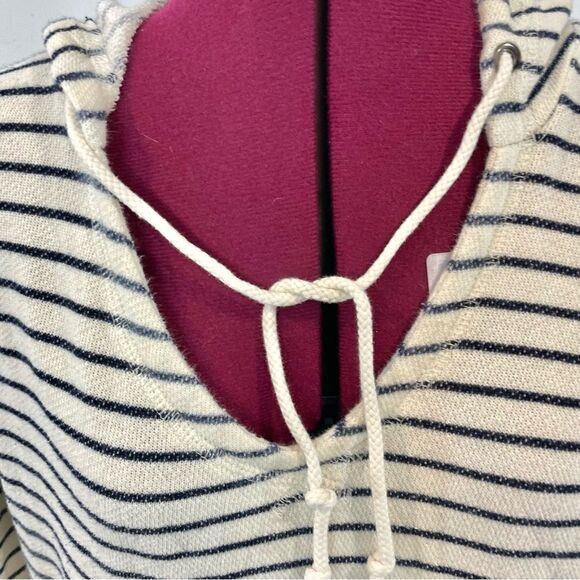 Joie Women's Super Soft Cotton Relaxed Fit Long Sleeve Striped Hoodie M - Picture 4 of 10